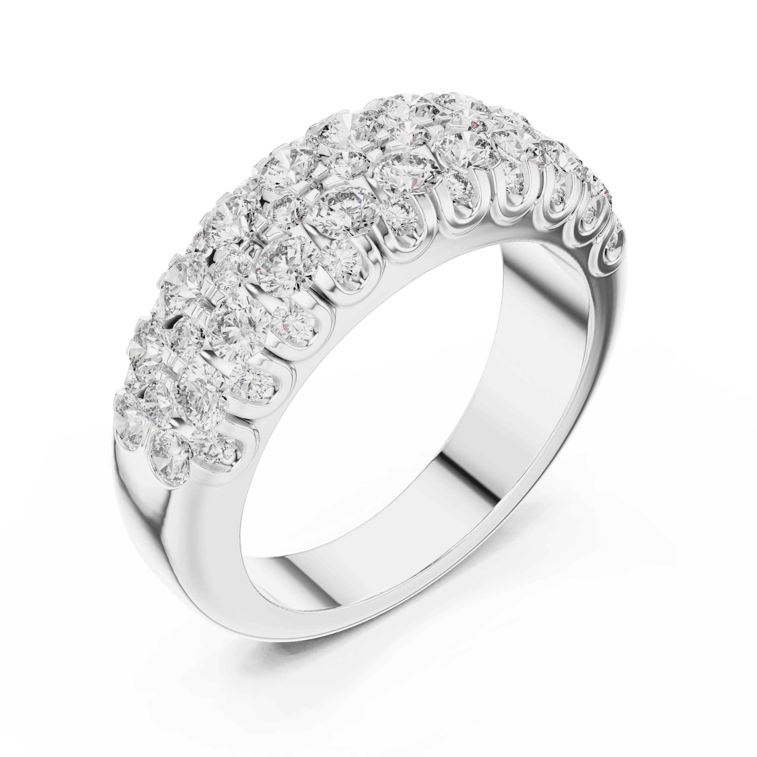 1.92 TCW Kosmos Triple-Row Meridian Band