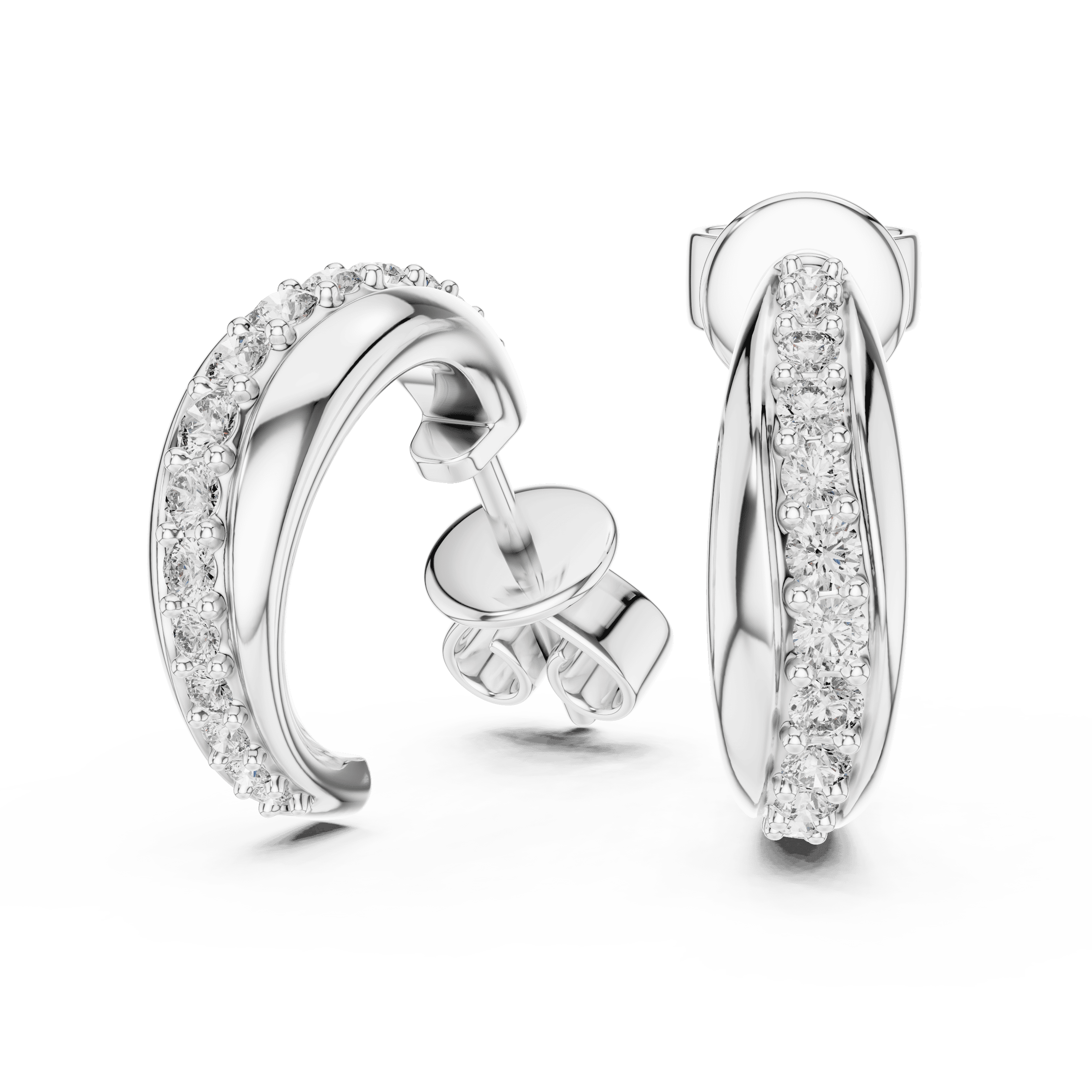 The Sculpted Ribbon C-Hoop Earrings