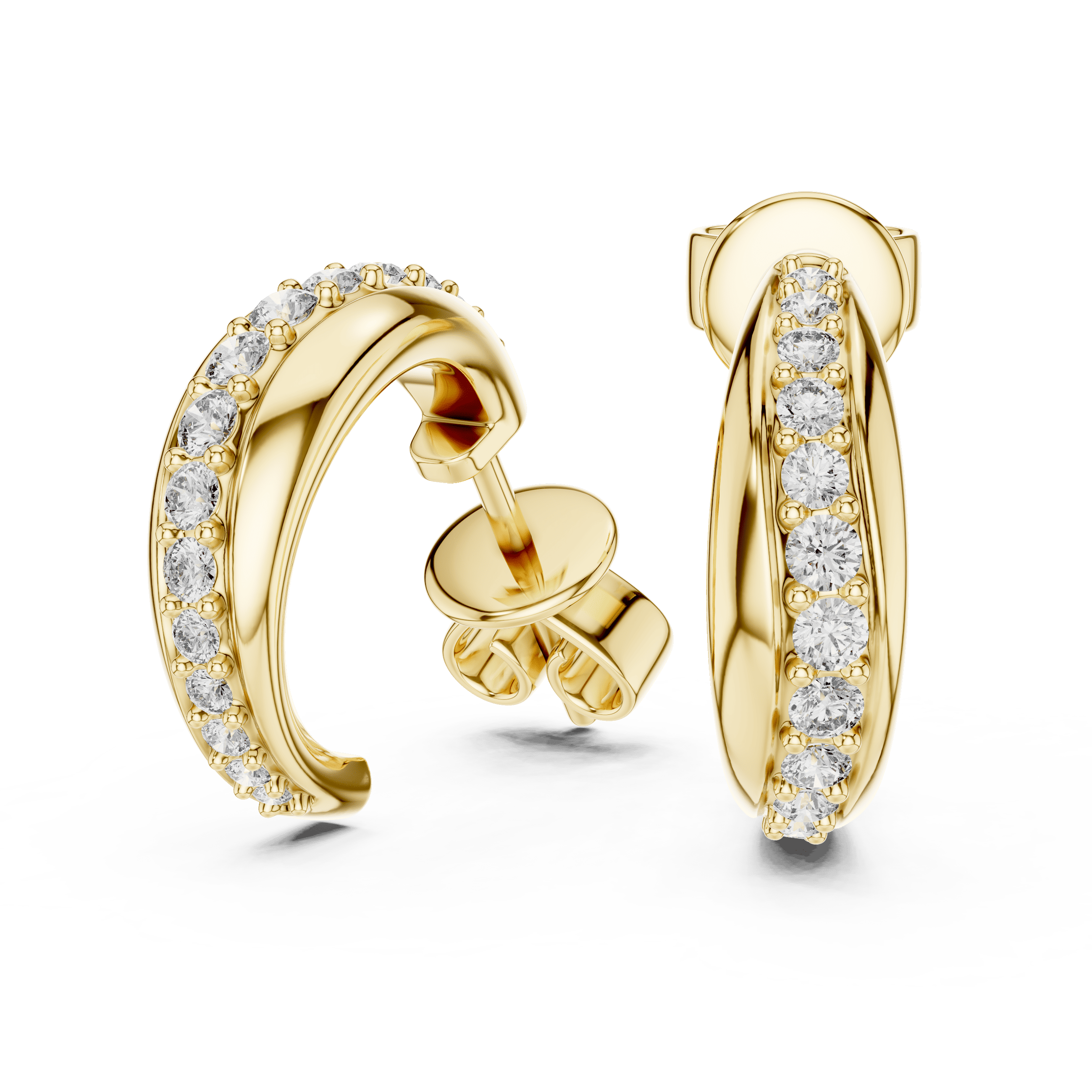 The Sculpted Ribbon C-Hoop Earrings