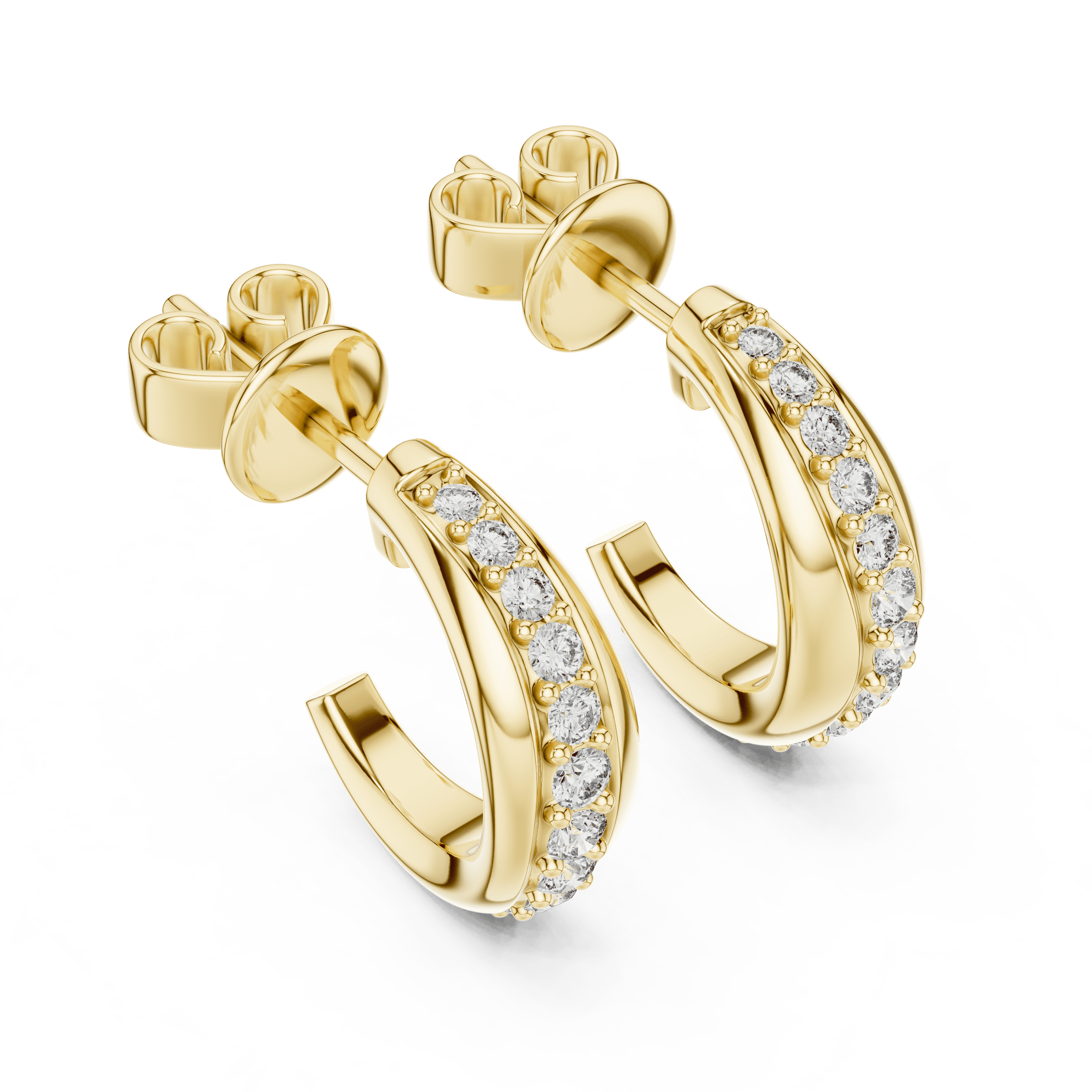 The Sculpted Ribbon C-Hoop Earrings