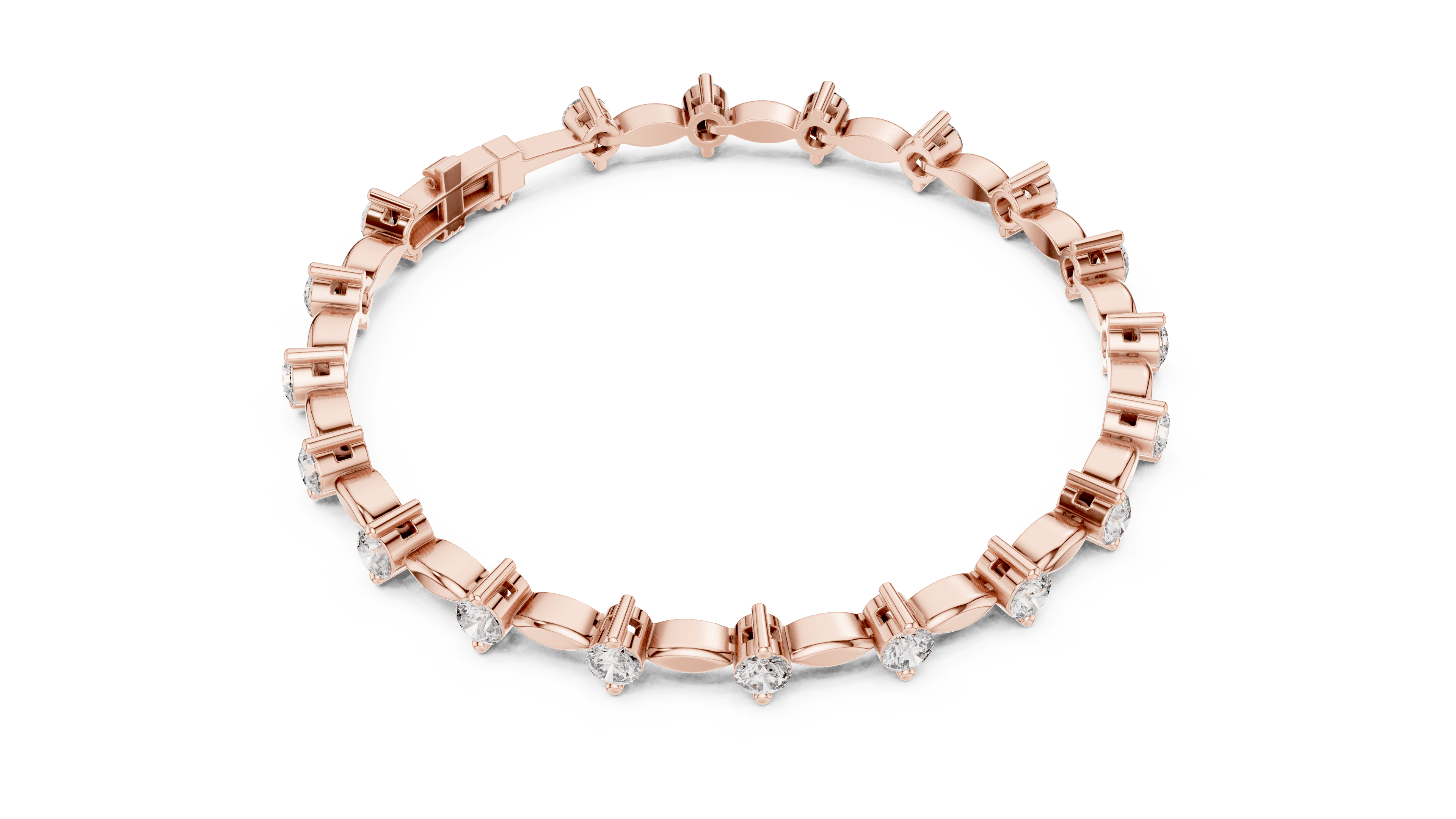 14K Yellow Gold Diamond Tennis Bracelet for Women