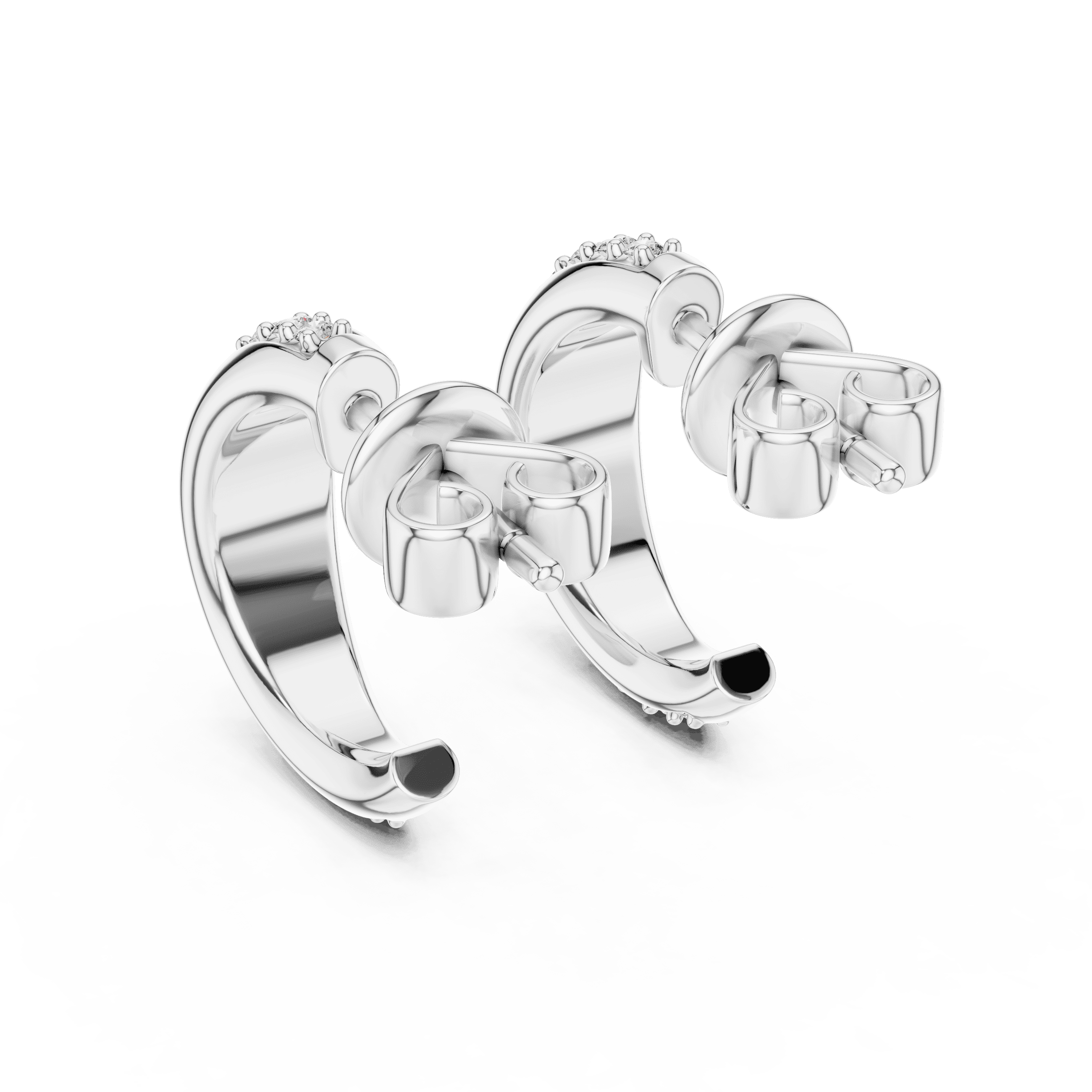 The Sculpted Ribbon C-Hoop Earrings