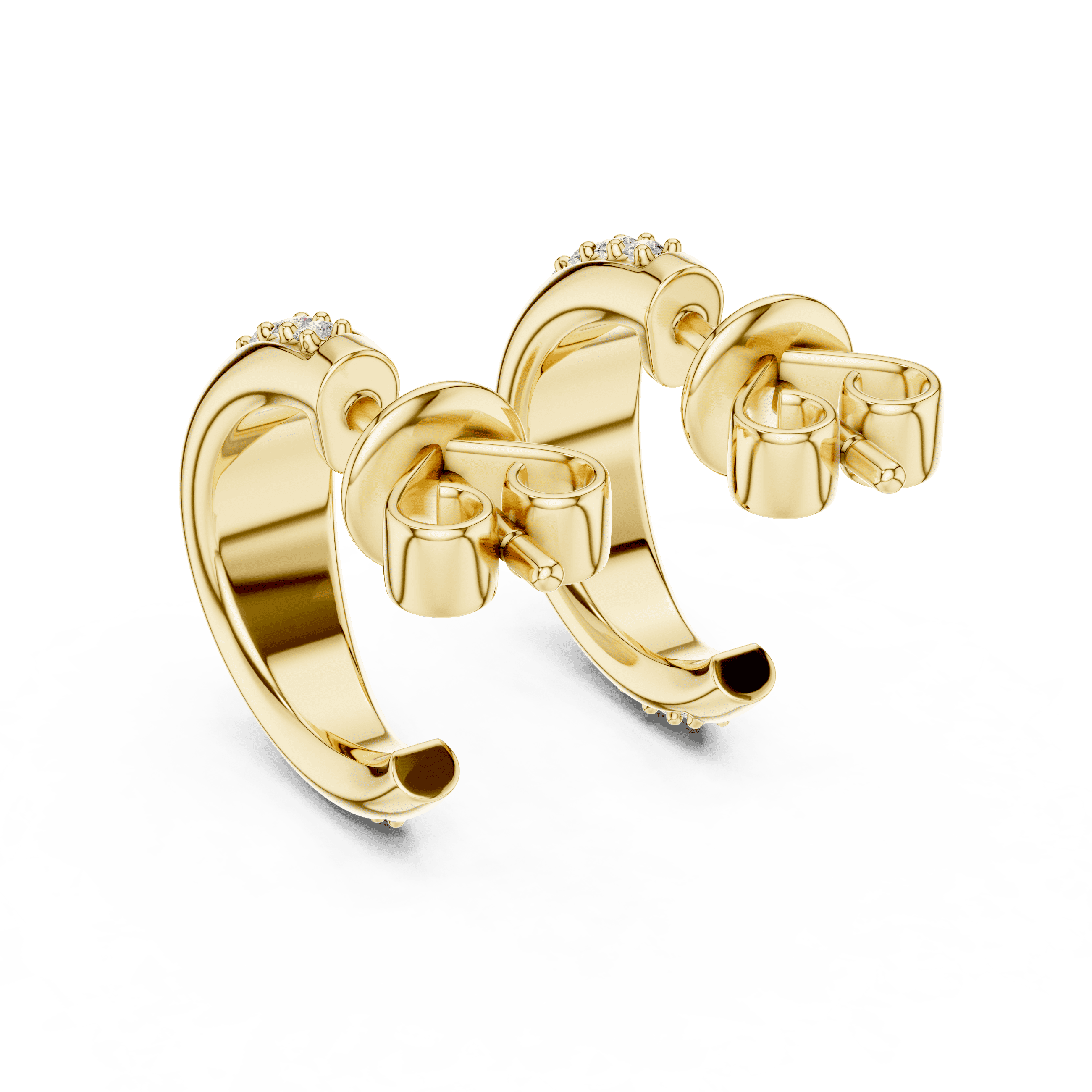 The Sculpted Ribbon C-Hoop Earrings
