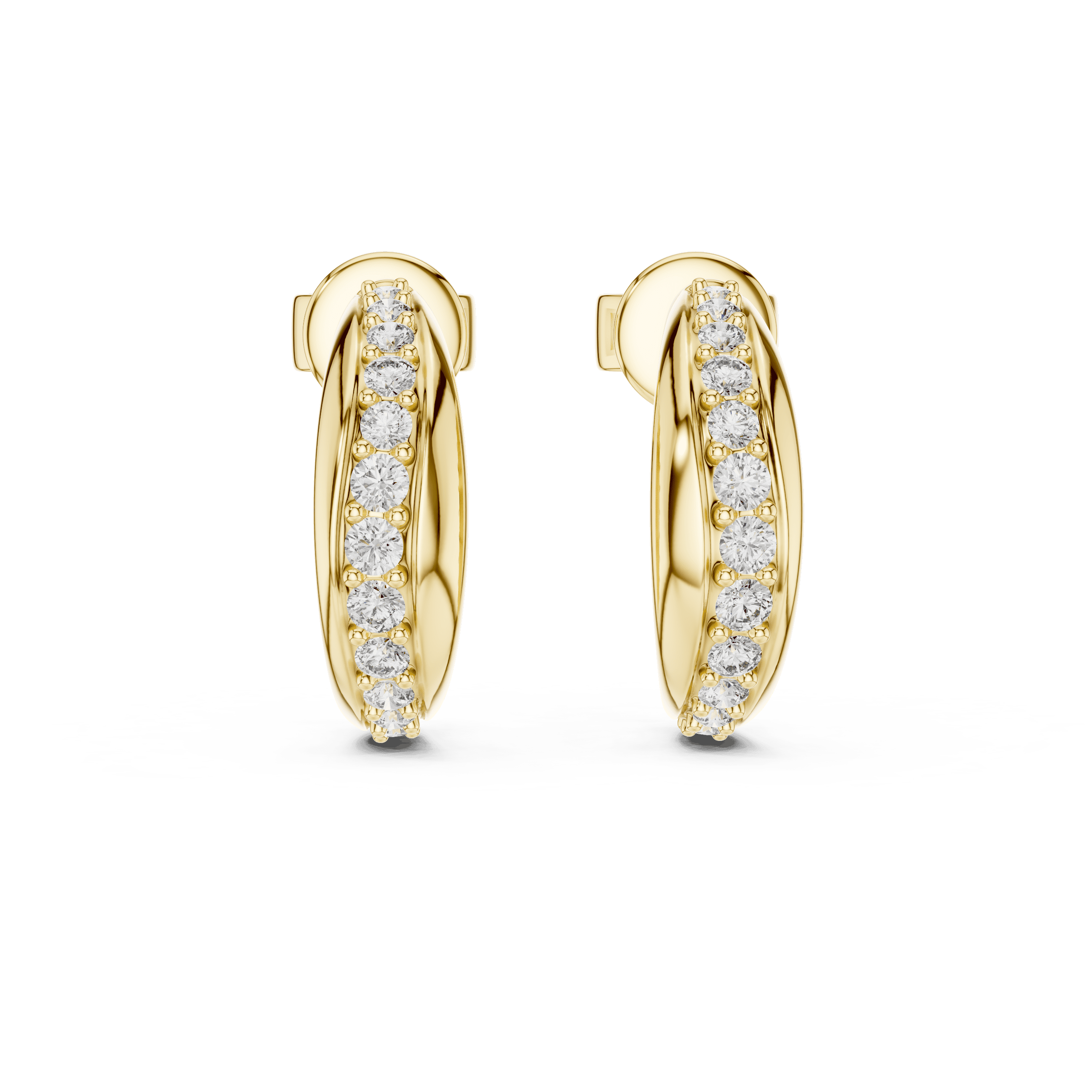 The Sculpted Ribbon C-Hoop Earrings